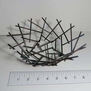 American Metalcraft  8" Round Brushed Copper Thatch Basket